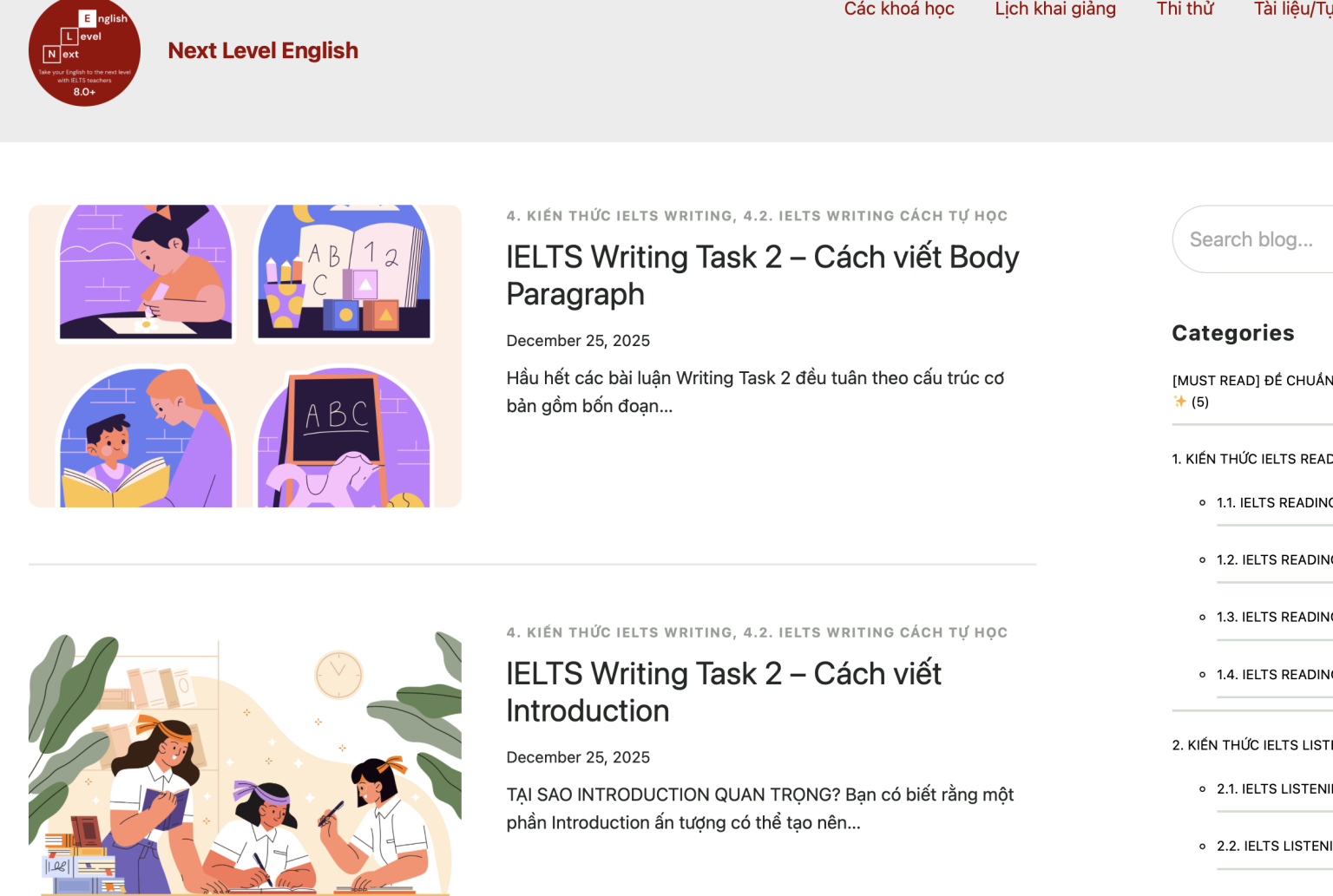 Next Level English VN – Take your English to the next level with IELTS ...